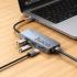 HOCO HB51 6-in-1 Multi-Function Converter(HDTV+RJ45+PD+USB3.0*3) - Gray